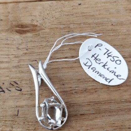 Herkimer Diamond Pendant 925 Silver Drop