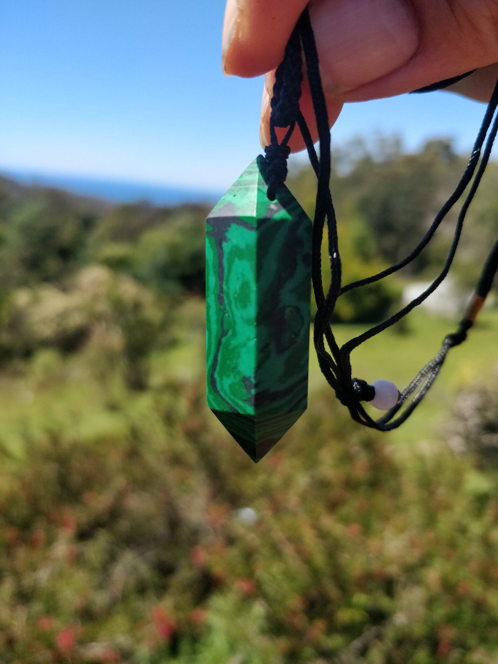 malachite pendant