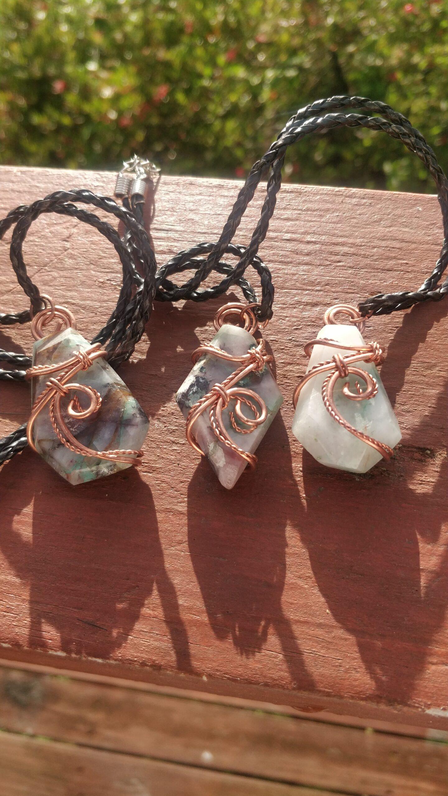 Beautiful Rare Ajoite Pendants - Image 3